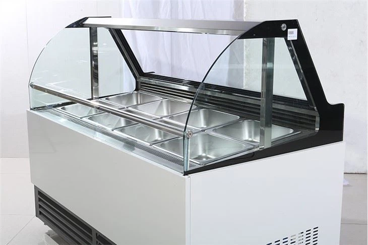 Air Cooling Front Open Air Curtain Food Counter