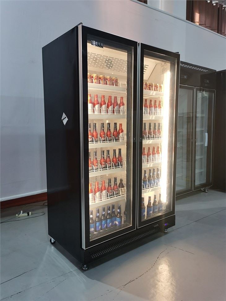 Beverage Glass Door Display Cabinet