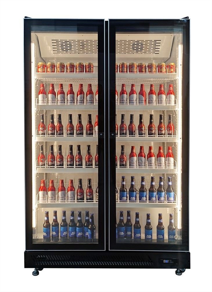 Beverage Glass Door Display Cabinet