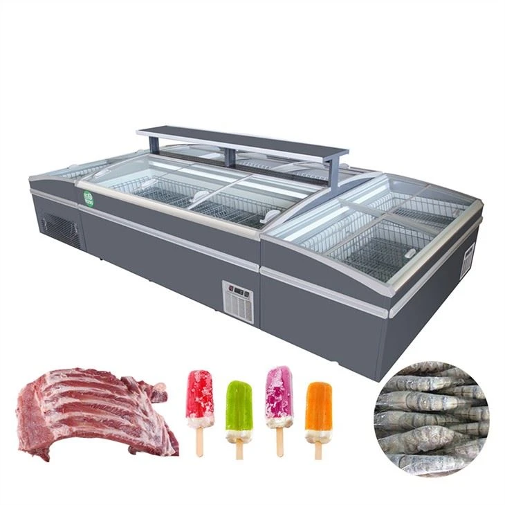 Vitrine de sugador de gelo de carne de alimentos congelados